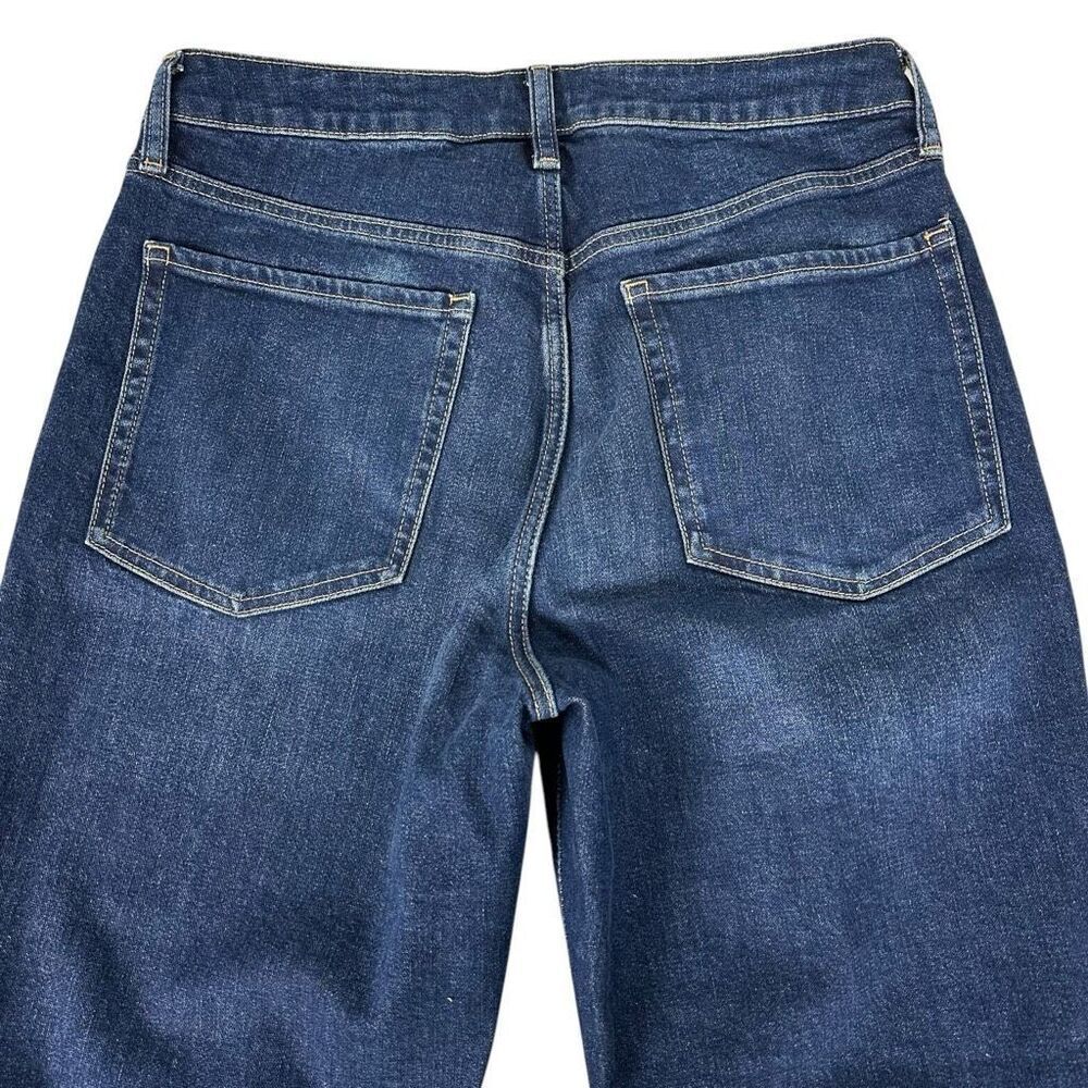 Old Navy High-Waisted Button-Fly O.G. Straight Ripped Cut-Off Jeans size 12 - Picture 7 of 11